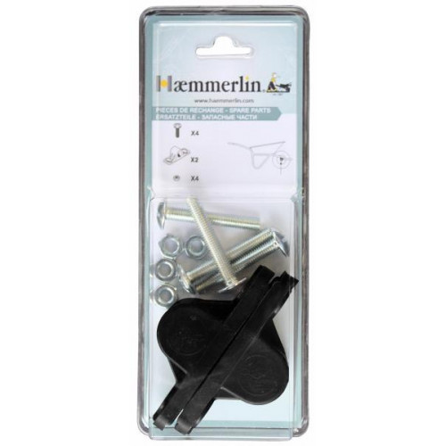 Coussinets pour fixation de roue de brouette Cornière - avec visserie - HAEMMERLIN
