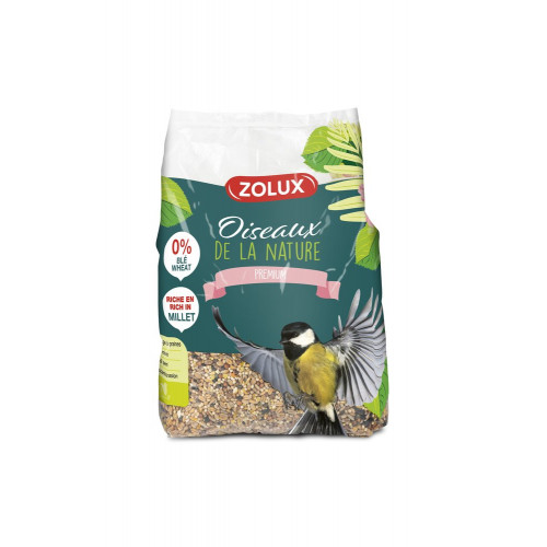 Mélange oiseaux du jardin premium 1 riche en millet Zolux 2.5kg - ZOLUX