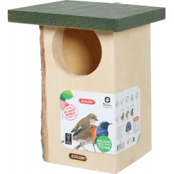 Nid rouge gorge bois massif 17mm Hut d85 18x17x24cm vert Zolux de marque ZOLUX, référence: J9840400