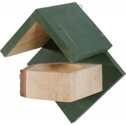 Mangeoire oiseaux du jardin bois 17mm hut m 250x165x275mm vert Zolux de marque ZOLUX, référence: J9840700