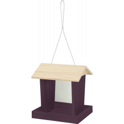 Mangeoire oiseaux du jardin bois flora 3 200x219x236mm cerise Zolux - ZOLUX