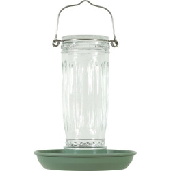 Mangeoire oiseaux du jardin verre/métal d16 h28cm sauge Zolux de marque ZOLUX, référence: J9841200
