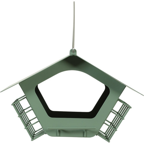 Mangeoire oiseaux du jardin cabane duo xl 30x19x20cm sauge Zolux - ZOLUX