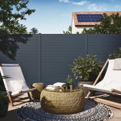 Lame De Clôture Aluminium Pleine Klos'Up Gris Zinc, H.9 X L.145 Cm de marque KLOS UP, référence: J9853600