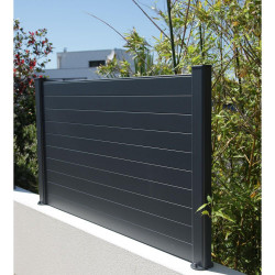 Lame De Clôture Aluminium Pleine Klos'Up Gris Zinc, H.9 X L.145 Cm - KLOS UP
