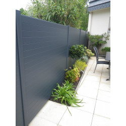 Lame De Clôture Aluminium Pleine Klos'Up Gris Zinc, H.9 X L.145 Cm - KLOS UP