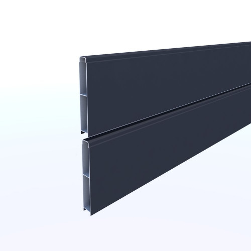 Lame De Clôture Aluminium Pleine Klos-Up ! Gris Zinc, H.15 X L.145 Cm - KLOS UP