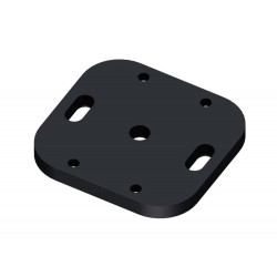 Platine Poteau Aluminium Pour Clôture Klosup Gris, L.8.5 X P.8 X H.0.8 Cm de marque KLOS UP, référence: J9854200