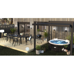 Platine Poteau Aluminium Pour Clôture Klosup Gris, L.8.5 X P.8 X H.0.8 Cm - KLOS UP