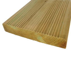 Lame terrasse bois en pin vert KUHMO2, L.240 x l.14.5 cm x Ep.27mm - WOOD 2 WOOD