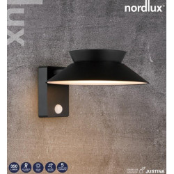 Applique solaire avec détecteur, 400 Lumens, Justina noir NORDLUX - NORDLUX