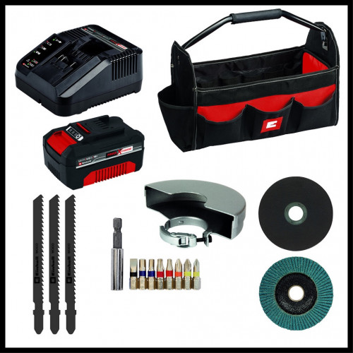 Kit 3 outils sans fil - TE-TK 18/3 Li Kit 18 V - batterie 4 Ah et accessoires - EINHELL 