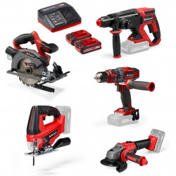 Kit 5 outils sans fil - TE-TK 18/5 +2 Power X-Change - 2 batteries 3 Ah et chargeur de marque EINHELL , référence: B10116800