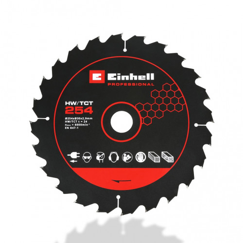 Lame de scie circulaire - 254 x 30 mm - 24 dents - bois et contreplaqué - EINHELL 