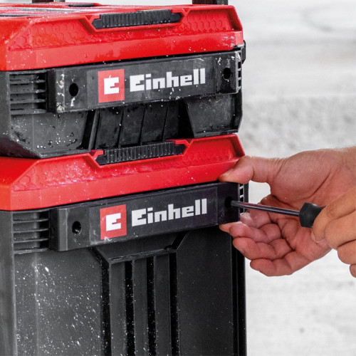 Lot de 2 rails latéraux - E-Case - pour mallettes SEALED - charge 12 kg par rail - EINHELL 