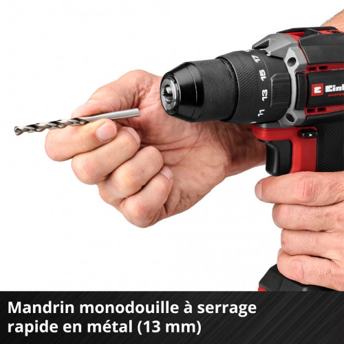 Perceuse-visseuse à percussion sans fil - Professional TP-CD 18/70-C Li-i BL-Solo 18 V - 70 Nm - Brushless - EINHELL 