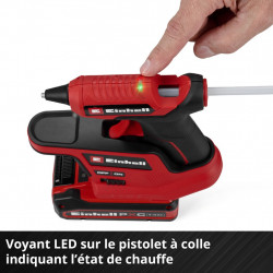Pistolet à colle sans fil - TE-CG 18/7 Li-Solo 18 V - 180 °C - bâtons Ø 7 mm - EINHELL 