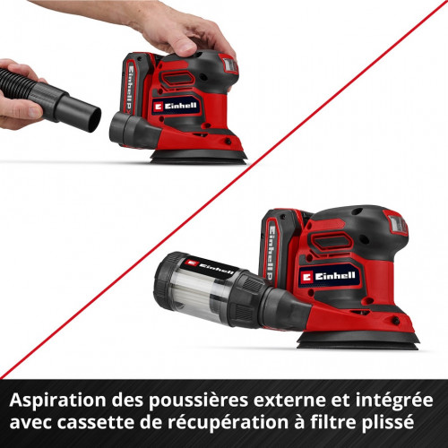 Ponceuse excentrique sans fil - TE-RS 18/28 Li-Solo 18 V - Ø 125 mm - variateur 6 vitesses - EINHELL 