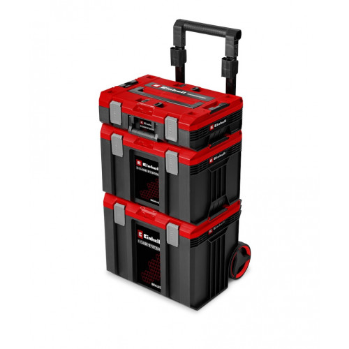 Servante d’atelier mobile - E-Case Rolling Workshop SEALED - 3 mallettes - IP65 - 120 kg - EINHELL 