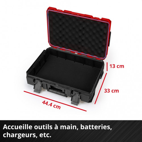 Servante d’atelier mobile - E-Case Rolling Workshop SEALED - 3 mallettes - IP65 - 120 kg - EINHELL 