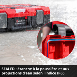 Servante d’atelier mobile - E-Case Rolling Workshop SEALED - 3 mallettes - IP65 - 120 kg - EINHELL