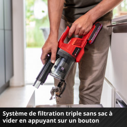 Aspirateur balai sans fil - TE-SV 18 Li-FLX-Solo 18 V - 2-en-1 - tube articulé - EINHELL 