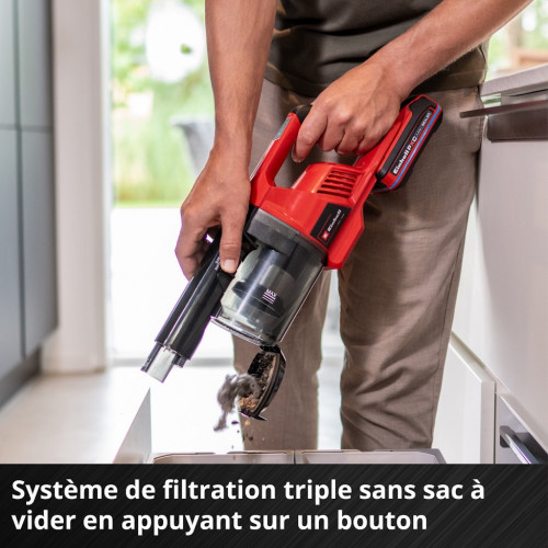 Aspirateur balai sans fil - TE-SV 18 Li-FLX-Solo 18 V - 2-en-1 - tube articulé - EINHELL 