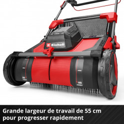 Ramasse-feuilles sans fil - GE-GC 18/55 Li E-Solo 18 V - largeur 55 cm - sac 100 L - EINHELL 