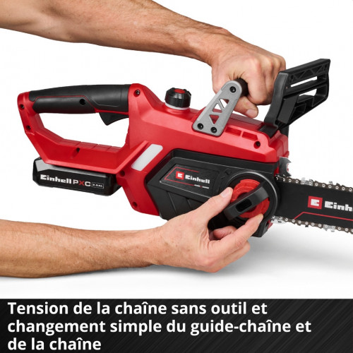 Tronçonneuse sans fil - GE-LC 18/25-1 Li Kit 18 V - guide 25 cm - batterie 2,5 Ah - EINHELL 
