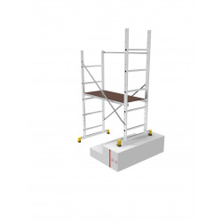 Échafaudage aluminium - Pratico - hauteur de travail 3 m - charge max. 150 kg - CENTAURE 