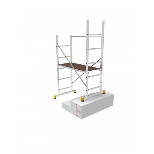 Échafaudage aluminium - Pratico - hauteur de travail 3 m - charge max. 150 kg - CENTAURE 