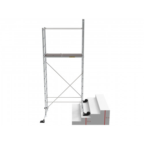 Échafaudage aluminium - B5 - hauteur de travail 4,60 m - charge max. 150 kg - CENTAURE 