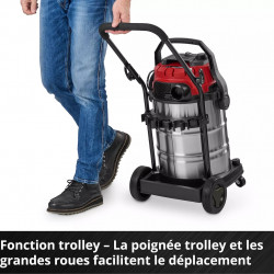 Aspirateur eau et poussières - TC-VC 3080 SACL - 1150 W - Cuve inox 30 L - Filtre HEPA - Classe L RECONDITIONNE - EINHELL