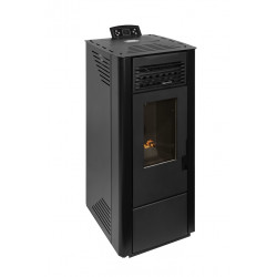Poêle à granulés - AIRE King 10 - 9,89 kW - jusqu’à 245 m³ - réservoir 15 kg - noir de marque Eider Biomasa, référence: B10123600
