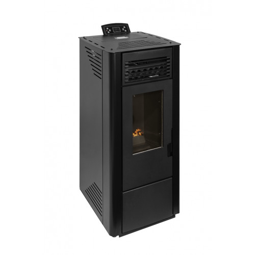 Poêle à granulés - AIRE King 10 - 9,89 kW - jusqu’à 245 m³ - réservoir 15 kg - noir - Eider Biomasa