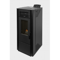 Poêle à granulés - AIRE King 10 - 9,89 kW - jusqu’à 245 m³ - réservoir 15 kg - noir - Eider Biomasa