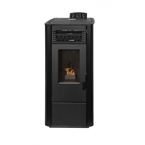 Poêle à granulés - AIRE King 10 - 9,89 kW - jusqu’à 245 m³ - réservoir 15 kg - noir - Eider Biomasa