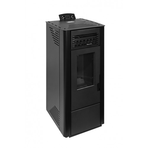 Poêle à granulés - AIRE King 10 - 9,89 kW - jusqu’à 245 m³ - réservoir 15 kg - noir - Eider Biomasa