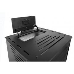 Poêle à granulés - AIRE King 10 - 9,89 kW - jusqu’à 245 m³ - réservoir 15 kg - noir - Eider Biomasa
