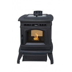Poêle à granulés en fonte - AIRE Máxima Fundición - 10 kW - jusqu’à 230 m³ - réservoir 15 kg de marque Eider Biomasa, référence: B10123800