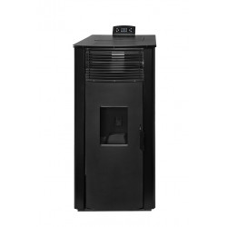 Poêle à granulés canalisable - AIRE Gyda Canalizada - 14,95 kW - jusqu’à 340 m³ - réservoir 15 kg - noir et blanc - Eider Biomasa