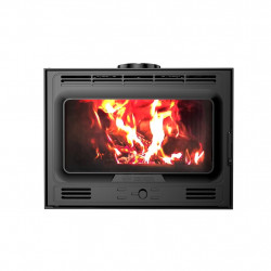 Insert à bois ventilé - AIRE Tracia Iron 70 - 9,3 kW - rendement 78 % - 230 m³ de marque Eider Biomasa, référence: B10125300