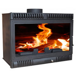Insert à bois ventilé - AIRE Koni Iron 80 - 11,63 kW - rendement 78 % - 291 m³ de marque Eider Biomasa, référence: B10125400