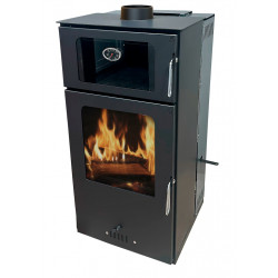 Poêle mixte bois et granulés avec four - AIRE Lucerna - 10,45 kW - jusqu’à 204 m³ - sans électricité de marque Eider Biomasa, référence: B10125700