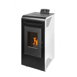 Poêle à granulés - AIRE Power 9 - 8,99 kW - jusqu’à 210 m³ - réservoir 15 kg - blanc - Eider Biomasa