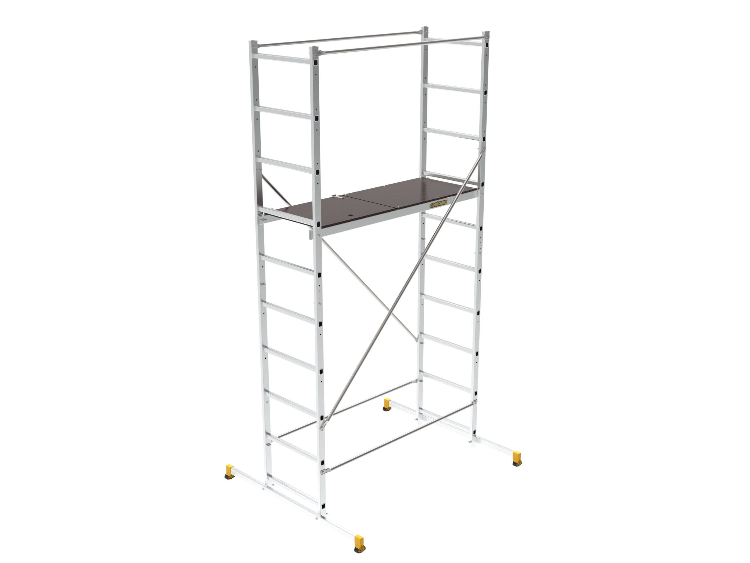 Échafaudage aluminium - B4 - hauteur de travail 4 m - charge max. 150 kg