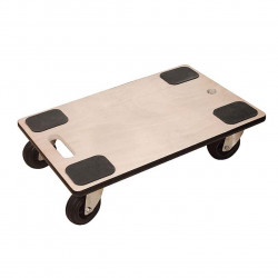 Plateau roulant en bois 600 x 400 mm - épaisseur 18 mm - charge 300 kg de marque GUITEL POINT M, référence: B10128700