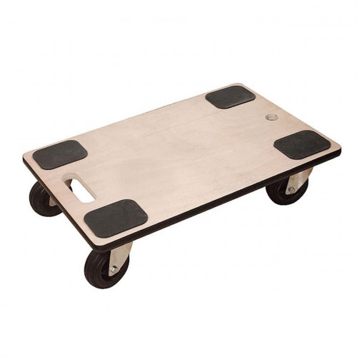 Plateau roulant en bois 600 x 400 mm - épaisseur 18 mm - charge 300 kg - GUITEL POINT M