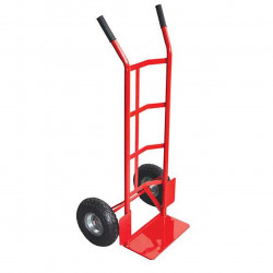 Diable de manutention en acier rouge - 1140 x 540 mm - roues gonflables 260 mm - charge 200 kg de marque GUITEL POINT M, référence: B10129100
