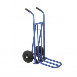 Diable de manutention en acier bleu - 1145 x 625 mm - bavette rabattable - charge 250 kg de marque GUITEL POINT M, référence: B10129300